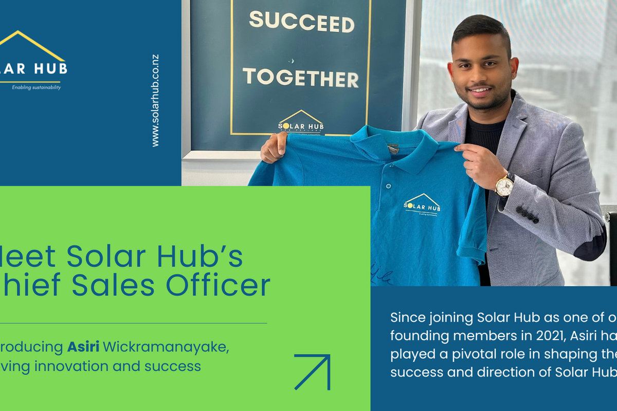 Welcome Our New Chief Sales Officer at Solar Hub NZ